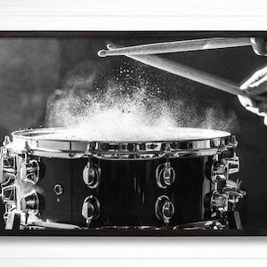 Drum Wall Art | Music Studio Wall Decor | Musician Drummer Gift | Framed or Canvas Gallery Wrap | Print Poster Picture Sign Wall Hanging