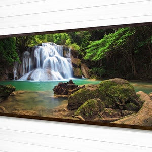 Waterfall Abstract Wall Art | Framed or Canvas Wrapped | Nature Art | Home wall decor | Serenity Calm Tranquil Wall Decor