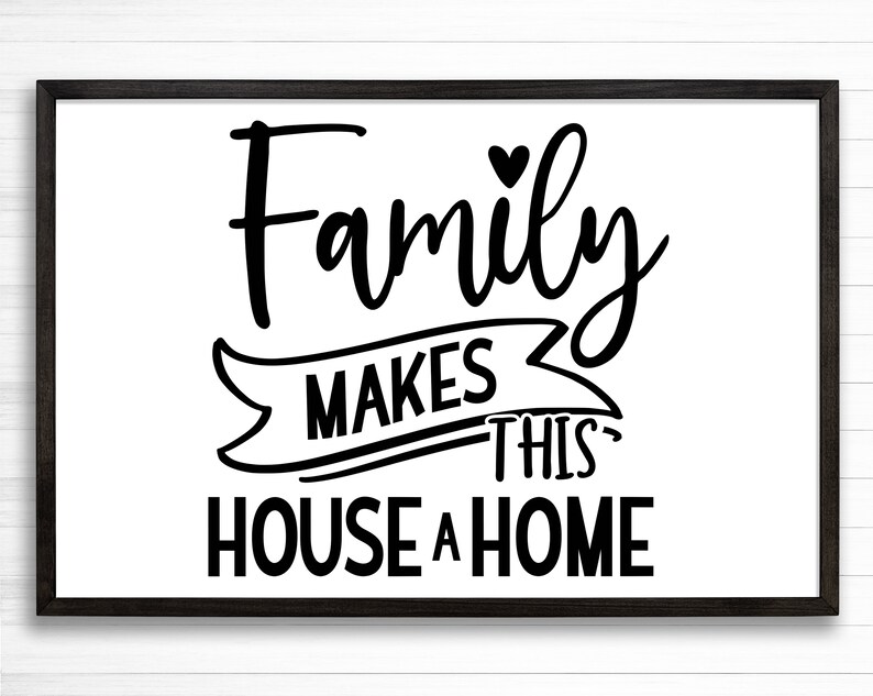 Family Makes This House a Home | Family Quote Sign | Stylish Home Wall ...