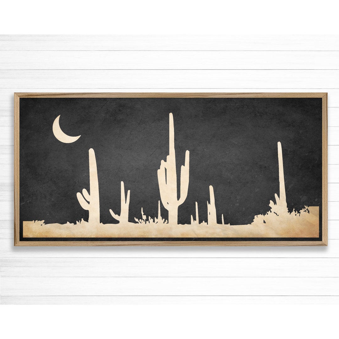 Desert Cactus Art | Framed Canvas Print | Cactus Wall Décor ...