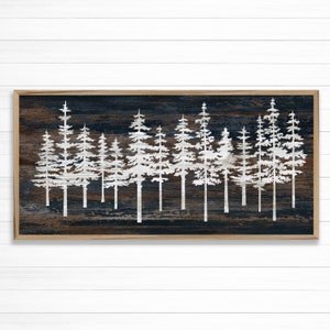 Pine Tree Forest Wall Art - Evergreen Trees - Mountain Art - Nature and Cabin Art - Anniversary Gift Idea -