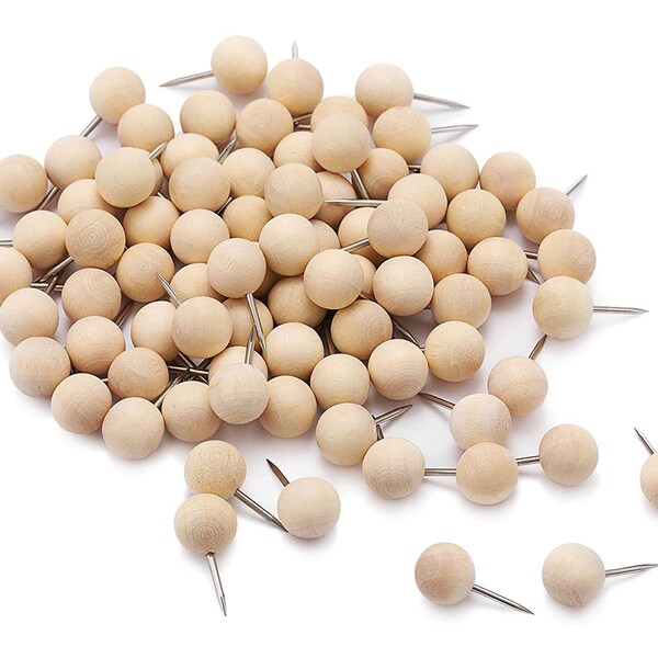 Wooden Push Pins Etsy