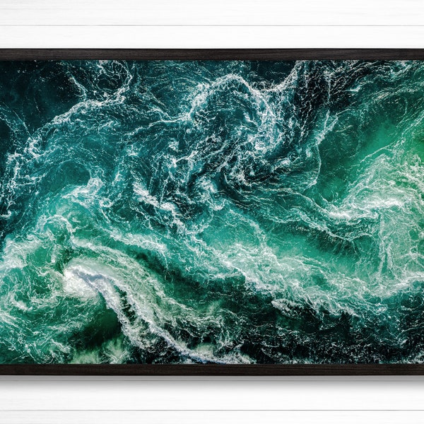 Abstract Ocean Art Etsy