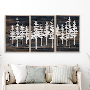 Pine Tree Forest Wall Art - Evergreen Trees - Mountain Art - Nature and Cabin Art - Anniversary Gift Idea -