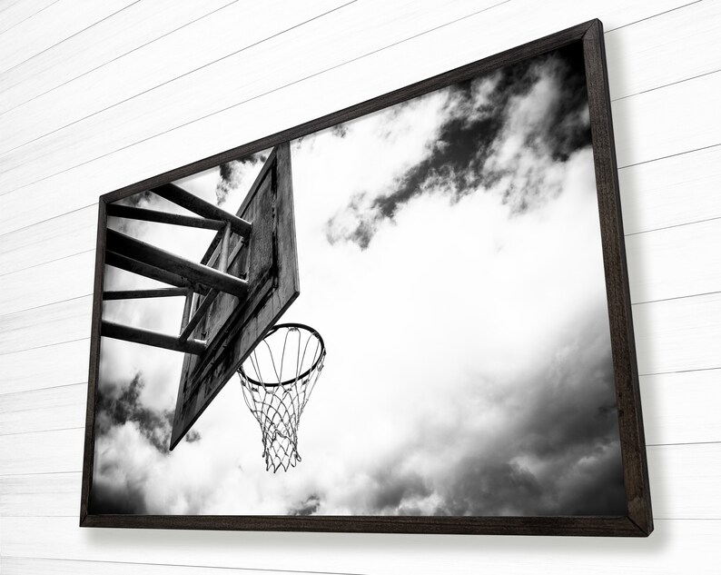 Basketball Hoop Wall Decor Abstract Basketball Art Framed Etsy