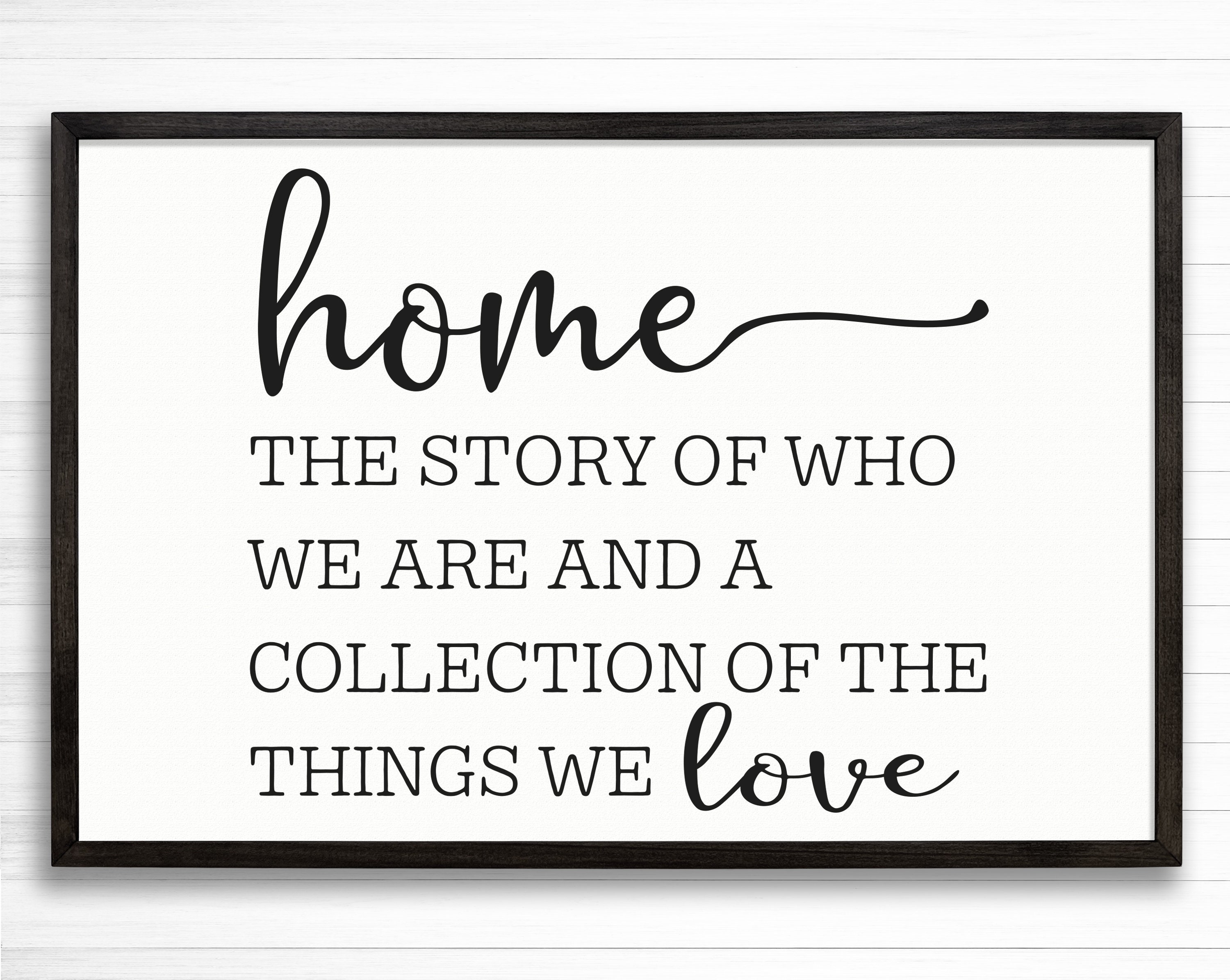 Home the Story of Who We Are | Home Quote Sign Home Wall Decor | Framed ...