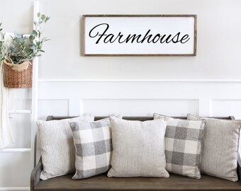 Farmhouse Sign, Choose Your Size & Frame Color - Farmhouse Wall Decor