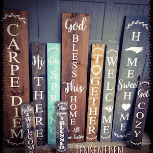 Farmhouse Custom Welcome Sign - Choose Your Size & Color - Wooden Rustic Decor, Custom Wood Sign