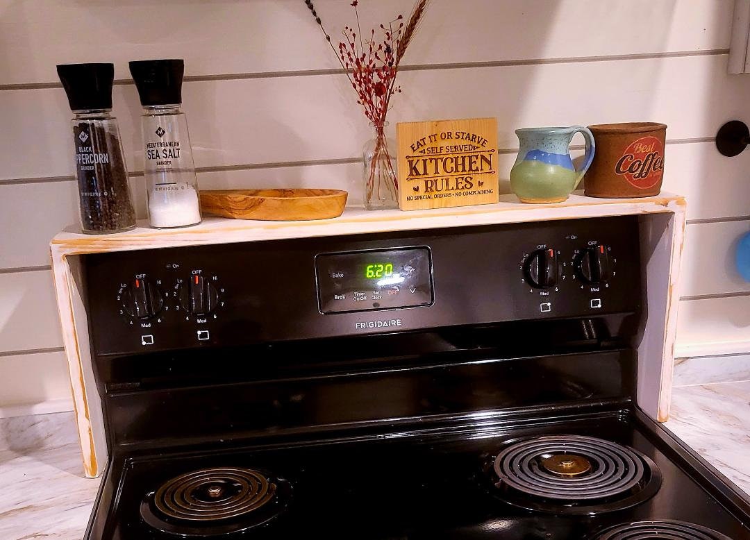 Spice Rack Over the Stove Shelf Rack Space Saving Storage Etsy