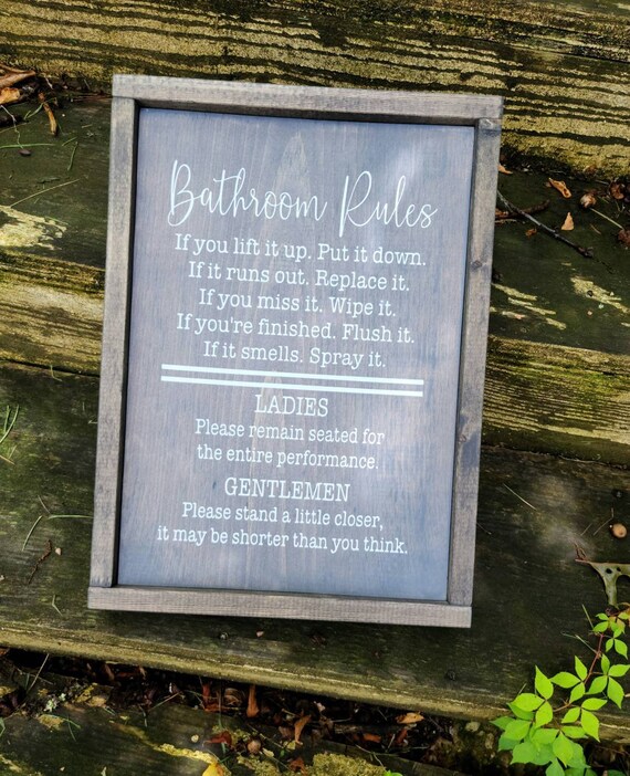 Farmhouse Bathroom Sign Bathroom Decor Bathroom Greetings - Etsy
