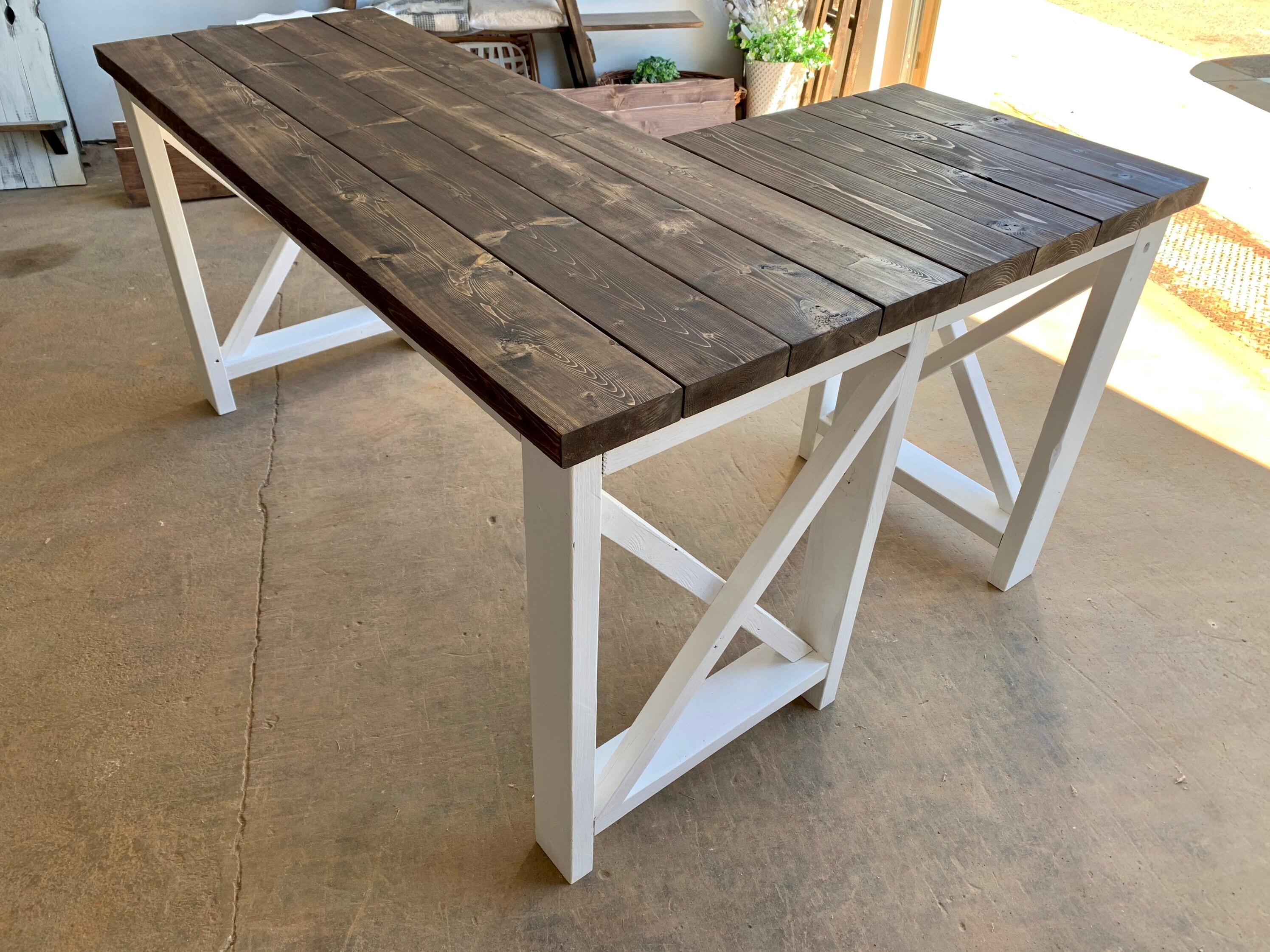 L shaped farmhouse desk farmhouse desk rustic desk Etsy