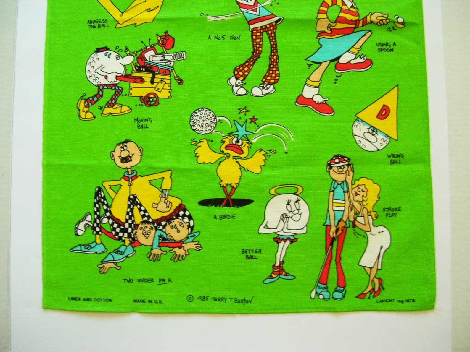 Funny Golf Themed Kitchen Towel Unused Vintage Golf Gifts Etsy
