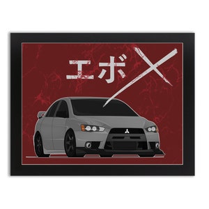 Street Legends ( Mitsubishi Lancer Evo 10 X Art Print )
