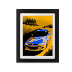 Legends of Rally (Subaru Impreza WRX 22B Art Print)