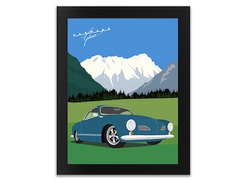 German Engineering, Italian Design ( Karmann Ghia Art Print 60-69 )
