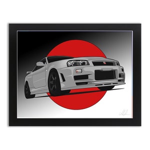 Street Legends (Nissan Skyline GTR R34 art print)