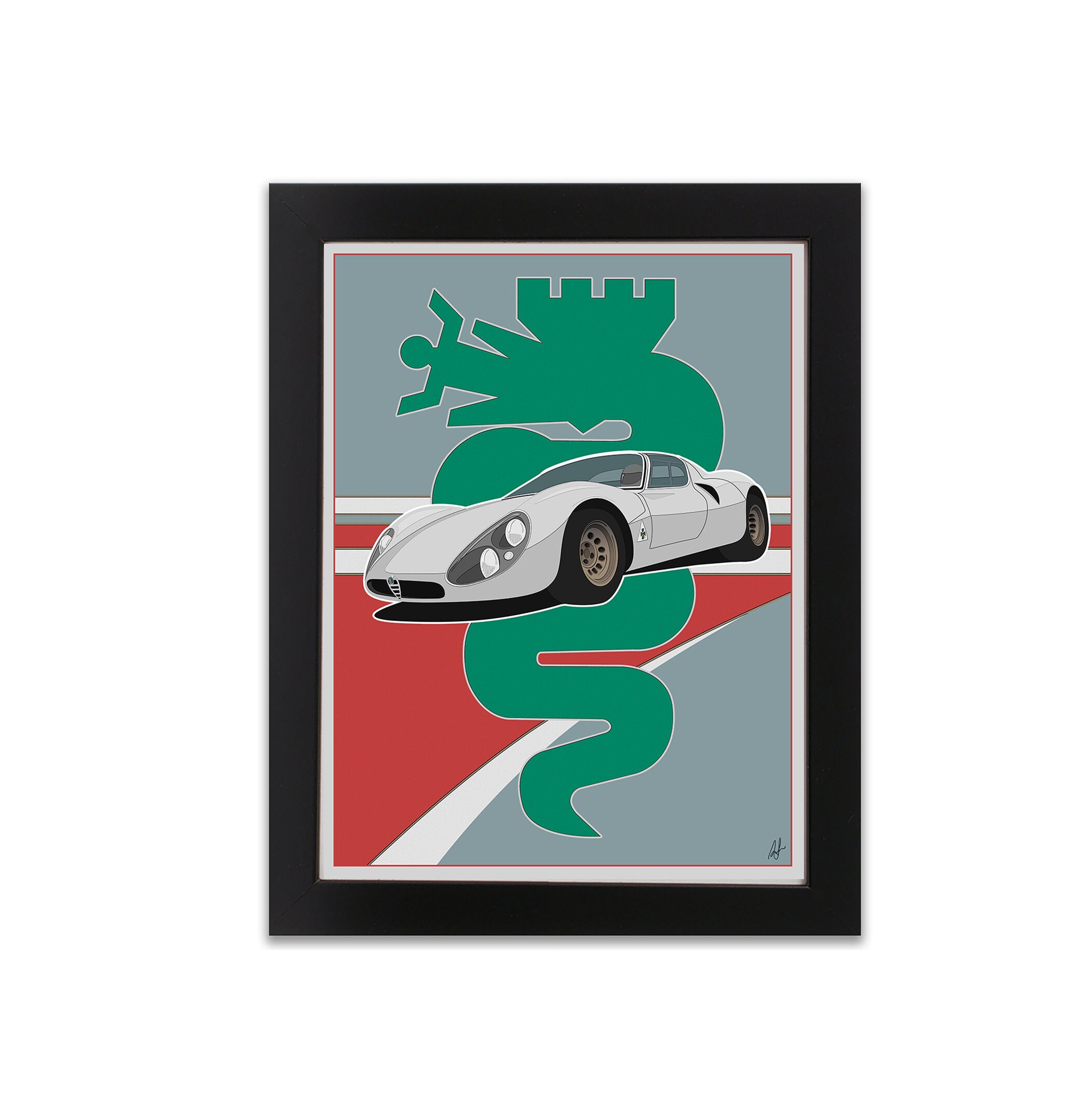 Cuore Sportivo (Alfa Romeo 33 Stradale Art Print)