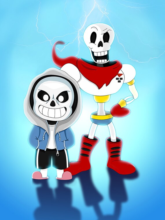 Brothers Sans And Papyrus Art Print Inspired By Undertale Etsy Brothers Sans And Papyrus Art Print Inspired By Undertale Etsy
