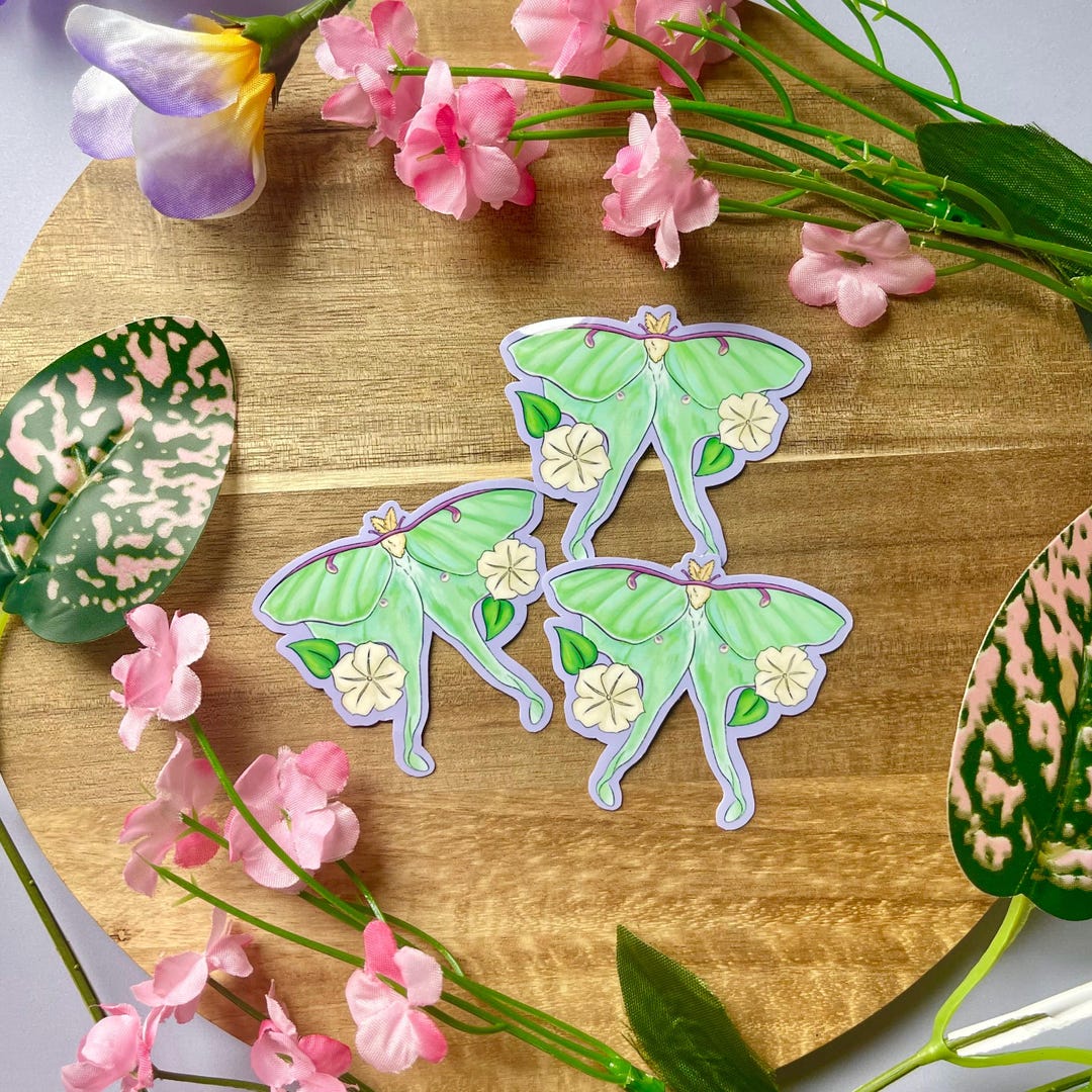 Luna Moth Sticker | Moth Sticker | Insect Sticker | Stickers for Kindle ...