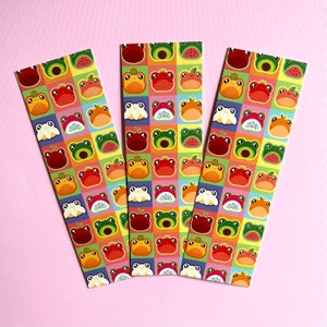 Frog Bookmark | Colorful Rainbow Bookmark | Fruit Bookmark | Gift for Book Lovers | Bookish Gifts | Individual Bookmark | Book Lover