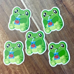 Frog Sticker | Juicebox Sticker | Kawaii Frog Sticker | Cute Frog Sticker | Matte Vinyl Sticker | Sticker for Kindle, Laptops, Water Bottles