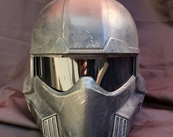 Custom Helldiver Helmet "Newbie(plain black)"