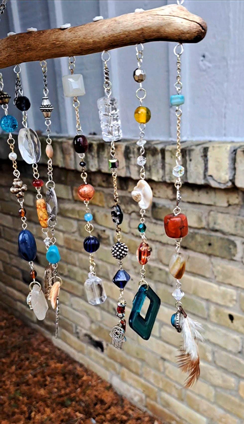 BOHO SUNCATCHER *upcycled/foraged, Handmade, One-of-a-kind* Beaded ...