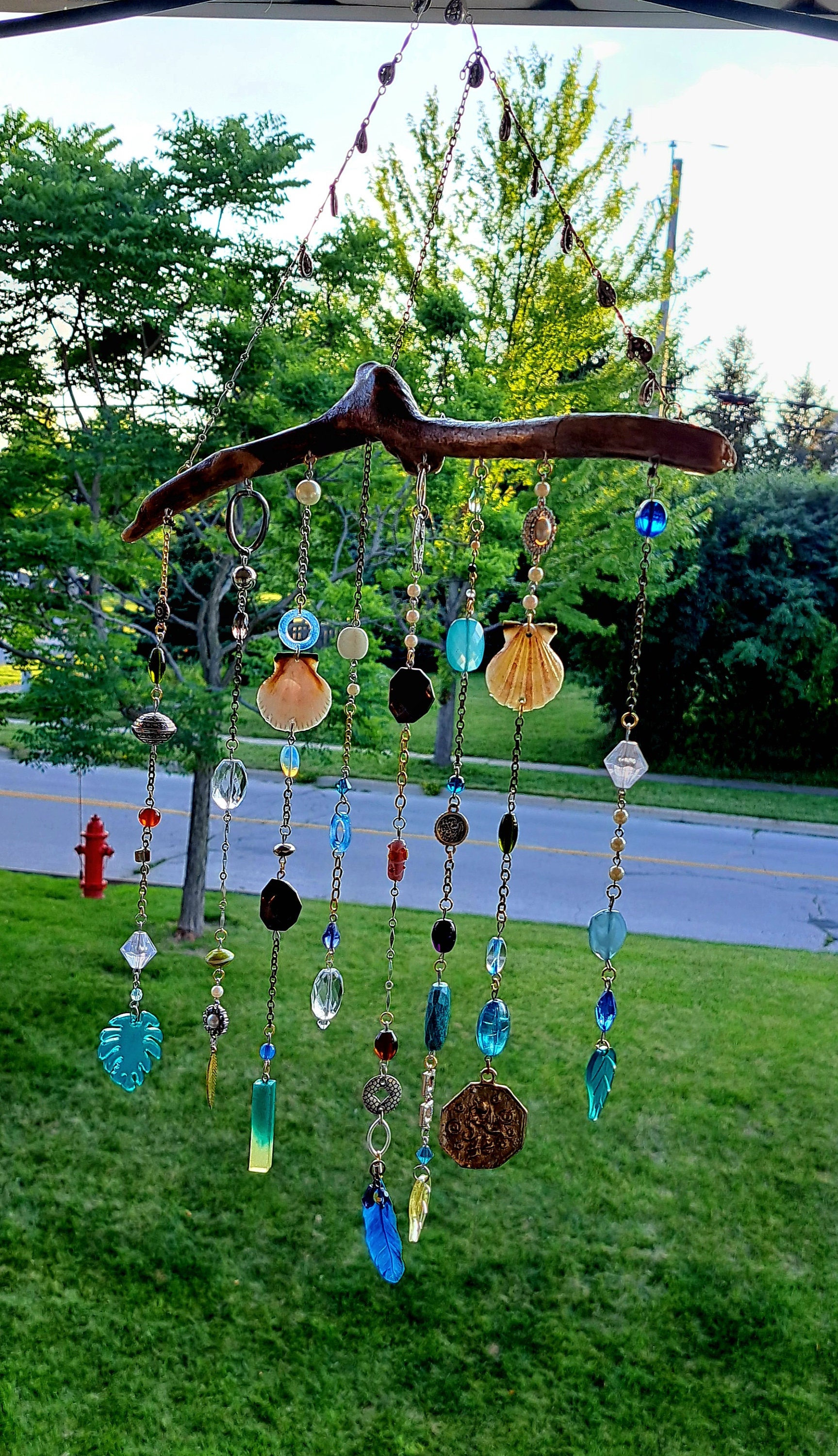 BOHO SUNCATCHER *upcycled/foraged, Handmade, One-of-a-kind* Beaded ...