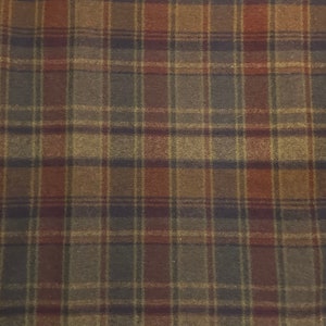 British Green Plaid 100% Wool Fat Quarter
