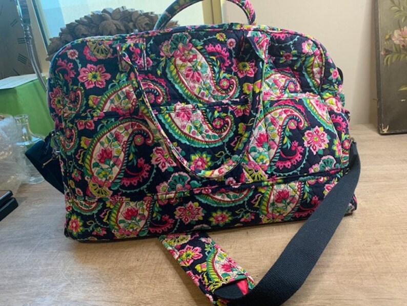 Vera Bradley grand Traveler in Petal Paisley Pattern Etsy
