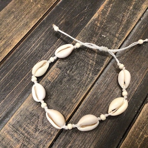 Hawaiian, shell, adjustable, beaded, anklet