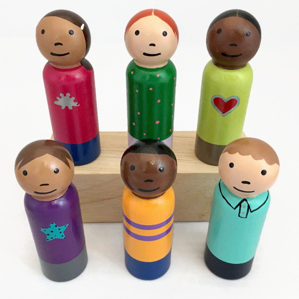 Peg Doll Boys and Girls - Large 3.5" Dolls - Ready to Ship - Etsy