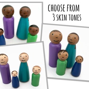 Solid Color Family in 3 Skin Tones