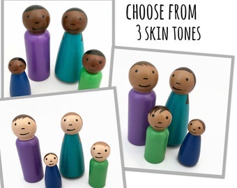 Solid Color Family in 3 Skin Tones