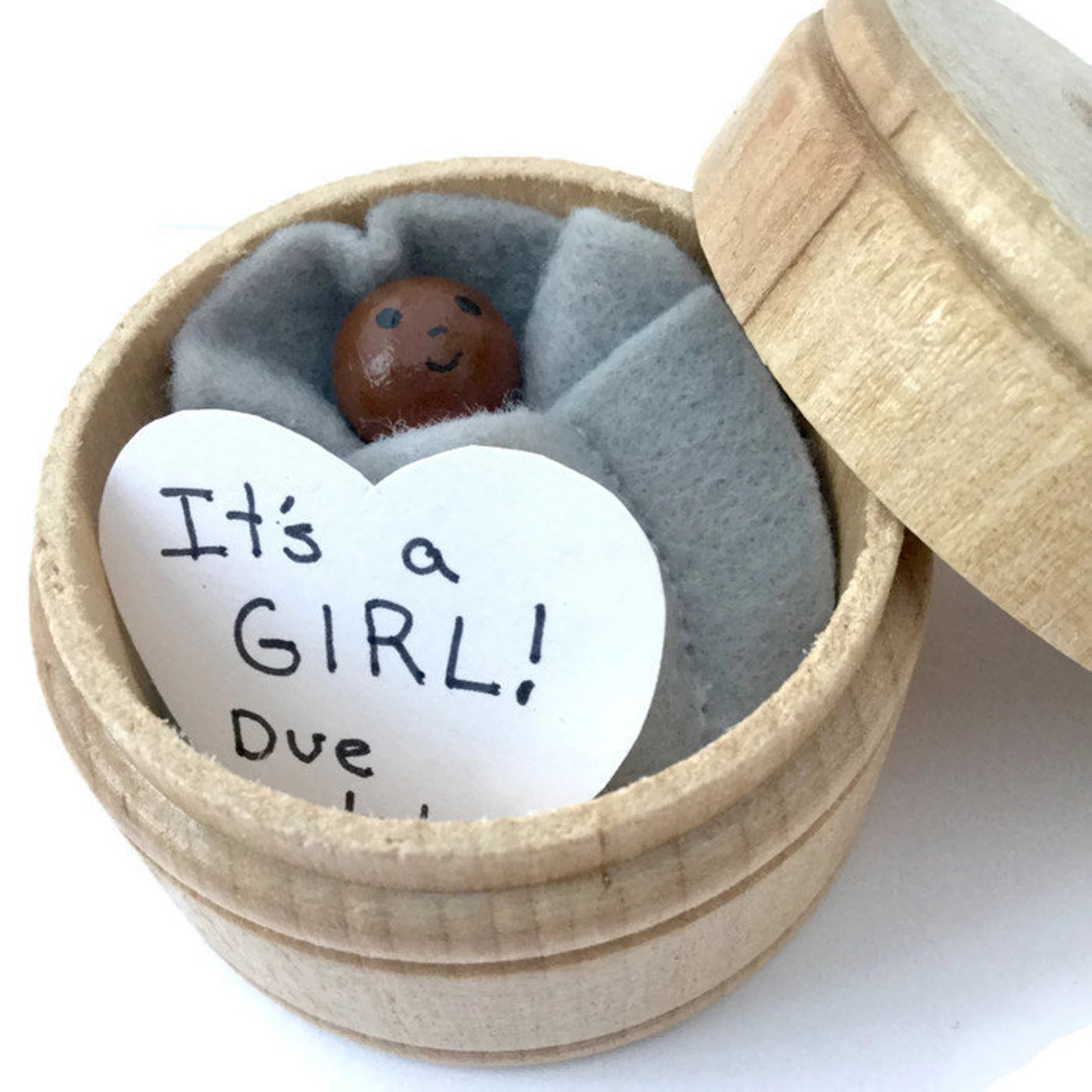 Peg Doll Baby Pregnancy Announcement Due Date Reveal Sex Etsy UK