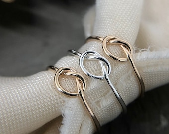 Knot Ring | Sterling Silver Minimalist Ring | Gold Modern Ring | Engagement Ring | Open Fire Jewellery