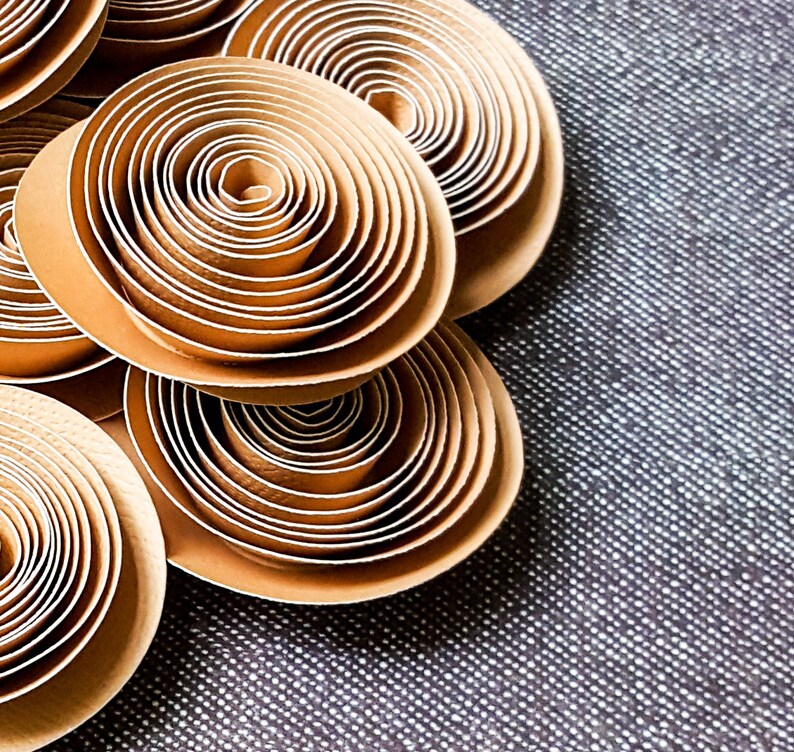 Sepia Brown Paper Roses Paper Flowers Table D\u00e9cor Party Decoration Scrapbook Embellishments Bridal Wedding Bouquet