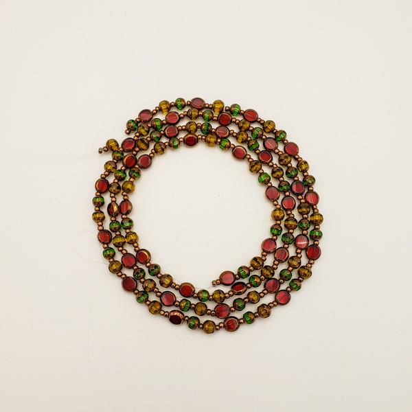 Red Beaded Garland Etsy