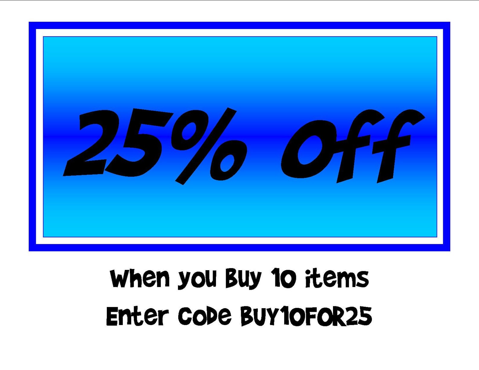 DISCOUNT CODE for multiple purchase at a time. Up to 25 off Etsy