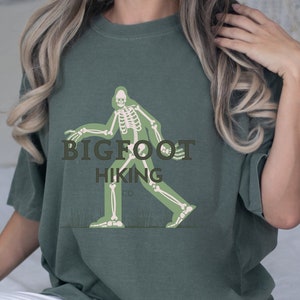 Bigfoot Hiking Co. Unisex Comfort Colors T-Shirt - Legendary Adventure Tee | Big Foot Crewneck | Sasquatch Tee