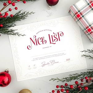 Santa's Official Nice List Certificate