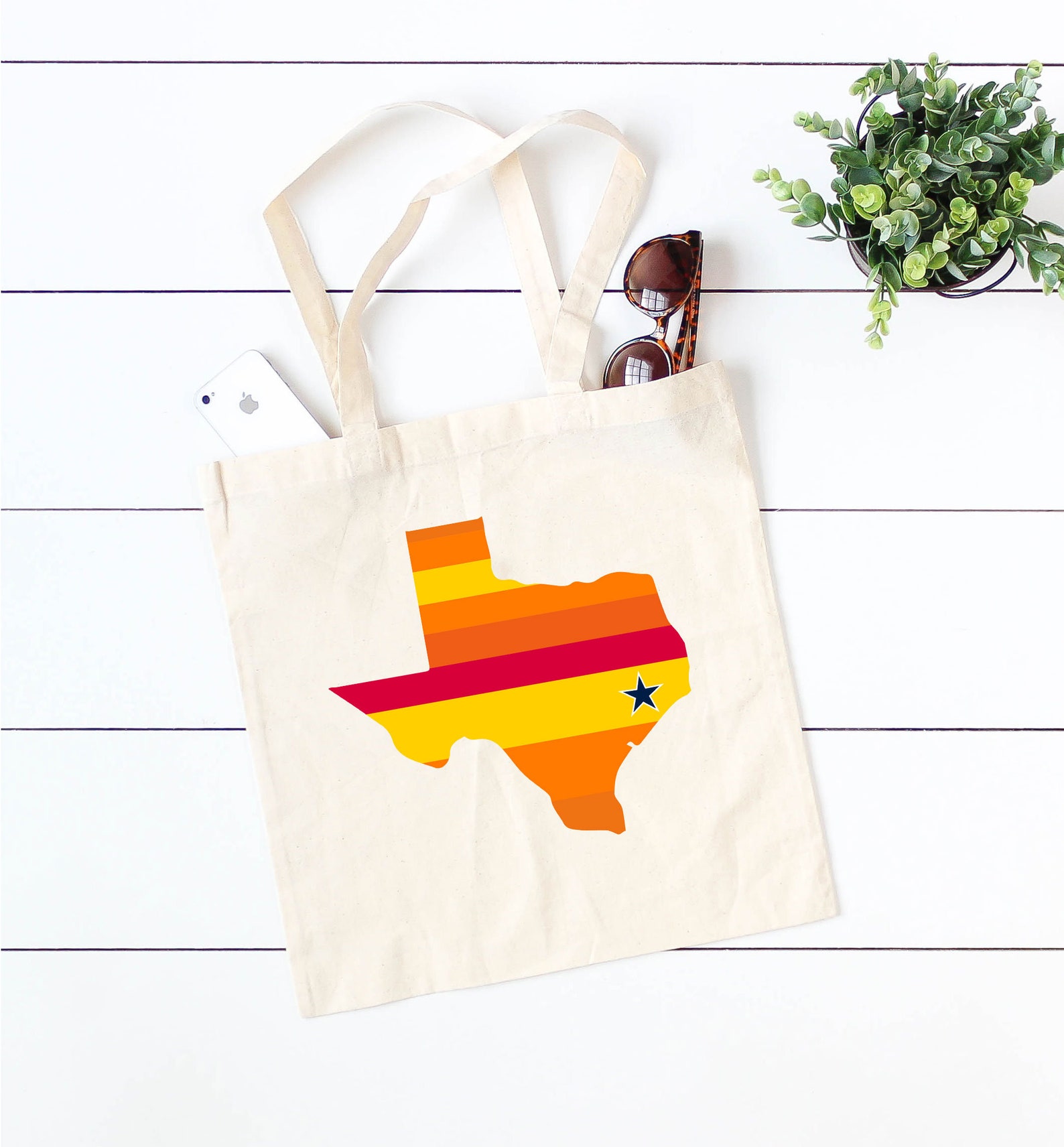 Retro Texas Tote Houston Tote Bag Houston Bag Houston | Etsy
