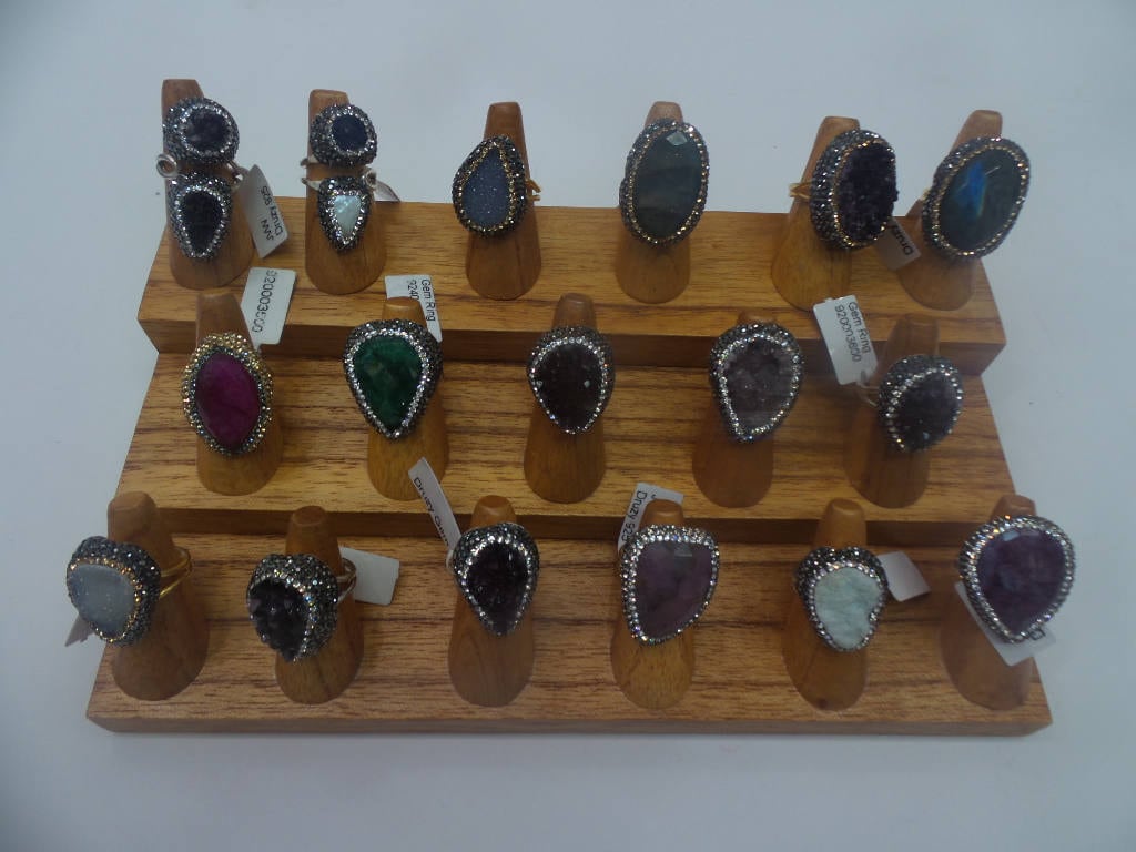 Wood Color Ring Display - Etsy