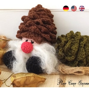 Pine Cone Gnome * Pdf file pattern * Christmas decor * Scandinavian gnome