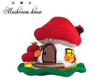 Mushroom House * Pdf file pattern * Easter decorations * Home decor