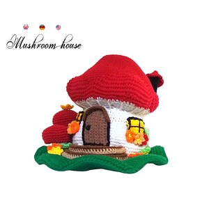 Mushroom House Pdf file pattern Easter decorations Home decor image 1