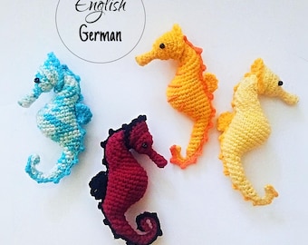 Haakpatroon zeepaardje: amigurumi zeedierspeelgoed geschikt voor een sleutelhanger (pdf)