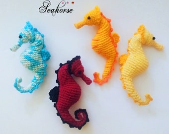 Seahorse * Crochet Pdf pattern * Marine animals * Sea creatures * amigurumi toy