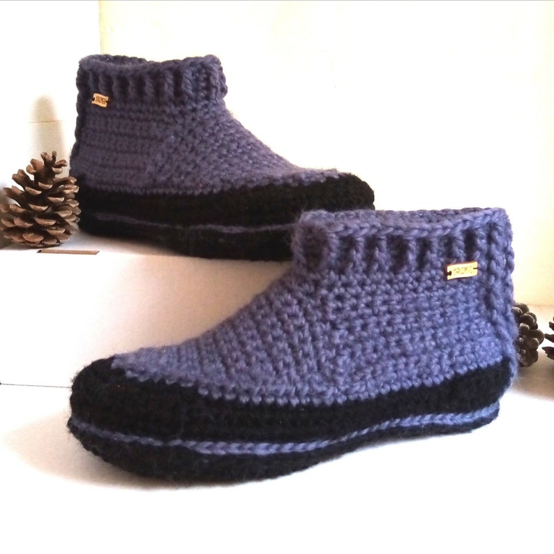 Crochet Slippers Boots Pdf file pattern image 1