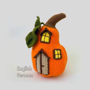 Pumpkin House Crochet Pattern: Amigurumi Fall Decor Ornament (PDF Pattern)